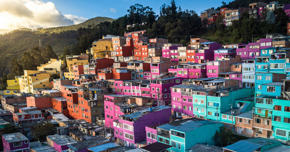 Colorful homes in Bogota, Colombia